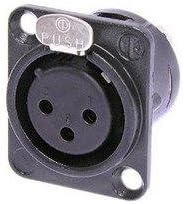 Neutrik NC3FD-L-BAG-1 3-Pole Female XLR Receptacle - Black — main product image