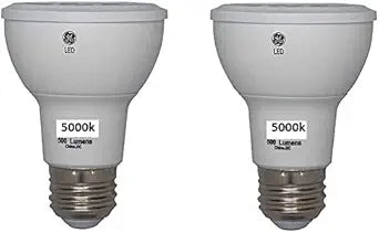GE 50W Equivalent Dimmable Par20 LED Light Bulbs 2-Pack
