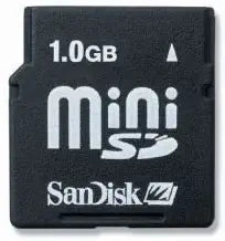 SanDisk SDSDM-1024-E11M 1GB Mini SD Card — main product image