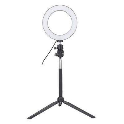 Yctze 6-Inch USB Ring Fill Light with Tripod and Selfie Stick