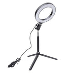 Tbest 6-Inch USB LED Selfie Fill Light with Tripod