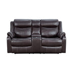 Lexicon 194840173595 Salerno Brown Reclining Loveseat