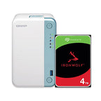QNAP TS-251D-4G-24R-US 2 Bay NAS 4TB RAID 1 IronWolf Drives