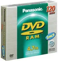 Panasonic LMAF120U3 Blank DVD-RAM Discs 3-Pack — main product image