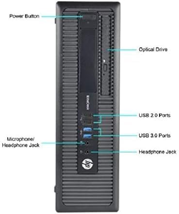 HP EliteDesk 800G1 SFF i5 Desktop PC & 24" Monitor (Renewed)