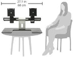 Dell MDS14A Dual Monitor Stand - Black/Silver