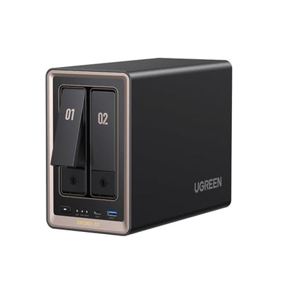 UGREEN DXP2800 GT 2-Bay NAS and 6000mAh UPS Battery Bundle