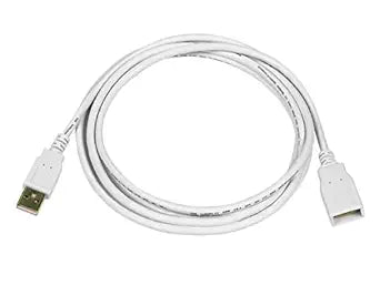 Monoprice 108606 6ft USB 2.0 A Male to A Female Extension Cable - White — main product image