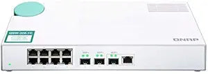 QNAP QSW-308-1C 10GbE Switch, 3x SFP+, 8x Gigabit (Renewed)