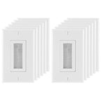 GE 57376 Brush Wall Plate 12-Pack - Cable Management