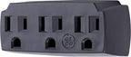 GE 51864 3-Outlet Grounded Wall Tap Adapter