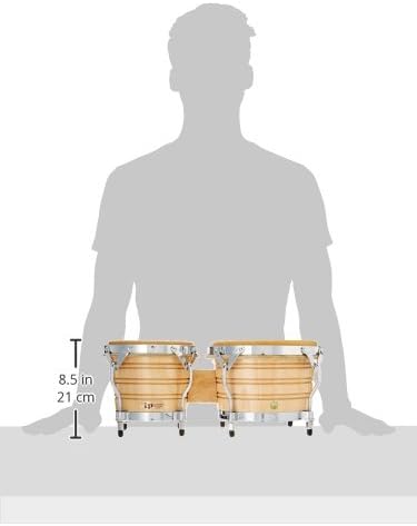 Latin Percussion LP201A-3 Bongo Drum Set Natural/Chrome