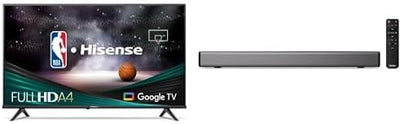Hisense 43A4K 43-Inch FHD Smart TV & HS214 Soundbar Bundle