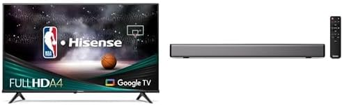 Hisense 43A4K 43-Inch FHD Smart TV & HS214 Soundbar Bundle