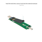 TOOQ TQE-2240B Aluminum M.2 NVMe/SATA SSD Enclosure