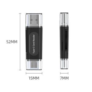 TZM Dual-Slot USB-A and USB-C SD Card Reader