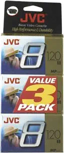 JVC P6120JDU3 8mm Video Tape 3-Pack