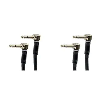 Monoprice 109443 Premier Series TRS Right Angle Male Cable 15ft + 8in Patch Cable