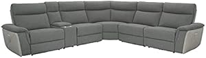 Lexicon Maroni 6-Piece Dark Gray Reclining Sectional