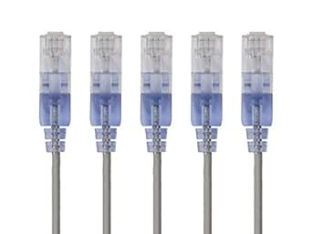 Monoprice 115139 Cat6A Ethernet SlimRun Cable 5-Pack