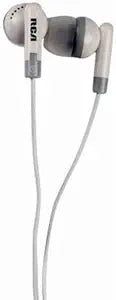 RCA HP60 Noise-Isolating Earphones 3.5mm Adapter White — main product image