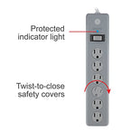 GE 62455 6-Outlet Surge Protector 4ft Cord