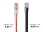 Monoprice 114794 Cat6 Ethernet Cable 1ft Orange SlimRun