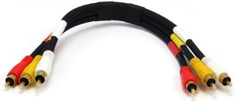 Monoprice 4681 1ft RCA Stereo Video Composite Cable