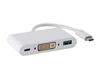 Monoprice 115759 USB-C to VGA Multiport Adapter - White