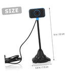 VILLCASE USB Webcam with Built-In Microphone and Flexible Neck