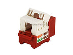 Monoprice 105375 Cat5E Punch Down Keystone Jack Red