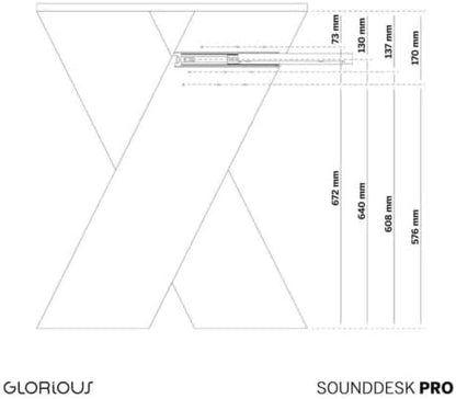 Glorious AMS-SOUND-DESK-PRO-WHT Sound Desk Pro White Studio Workstation