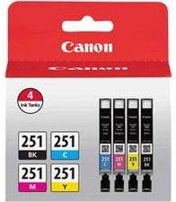 Canon CLI-251 BK/CMY 4PK Ink Cartridge Pack