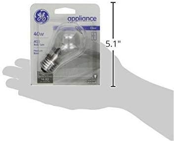 GE 15206 40-Watt Appliance A15 Light Bulb 3-Pack