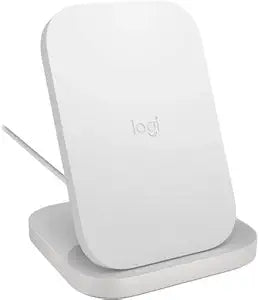 Logitech 950-000041 POWERED Stand Wireless Charger - White