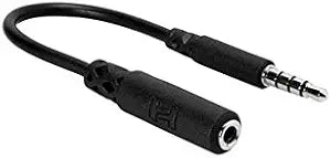 Hosa MHE-158 3.5mm TRRS Headphone Adapter - Slim Connector