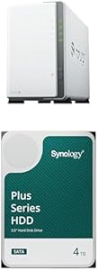 Synology DS223j 2 Bay DiskStation - 2x 4TB HAT3300 HDDs