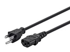 Monoprice 139780 3ft NEMA 5-15P to IEC C13 Power Cord 6-Pack