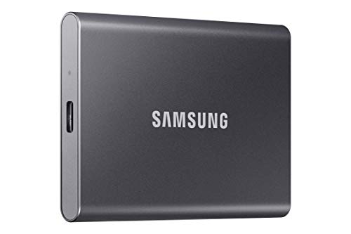 Samsung T7 Portable SSD, 1TB External Solid State Drive, Speeds Up to 1,050MB/s, USB 3.2 Gen 2, Reliable Storage for Gaming, Students, Professionals, MU-PC1T0T/AM, Gray — main product image
