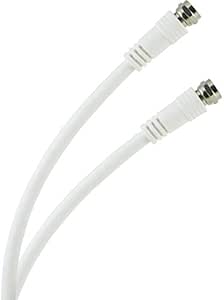 GE 29876 12-ft RG6 White Coax Cable