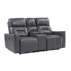 Lexicon S189446GY-2PW Edelweiss Power Reclining Loveseat Gray