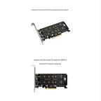 Bloepum Dual NVMe PCIe X8 Bifurcation Adapter Card