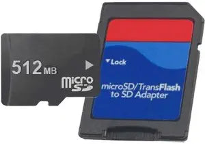 SanDisk Microsd 512MB Memory Card with Adapter — main product image