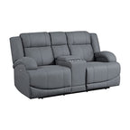 Lexicon Landwood Graphite Blue Power Reclining Loveseat