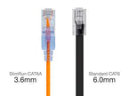 Monoprice 129452 Cat6A Ethernet Cable 0.5ft Yellow 5-Pack SlimRun