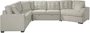 Lexicon Logansport Beige Fabric 4-Piece Sectional Set