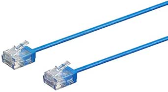 Monoprice 134256 SlimRun Cat6 Ethernet Cable - 7ft Blue