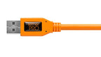 Tether Tools TET-CU51RT02-ORG USB 2.0 Mini B to USB A Right Angle Cable