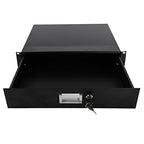 UDeuxff 2U Locking Rack Mount Drawer for 19-Inch Racks