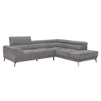 Lexicon Courtney Fabric Sectional Sofa, Gray - 112